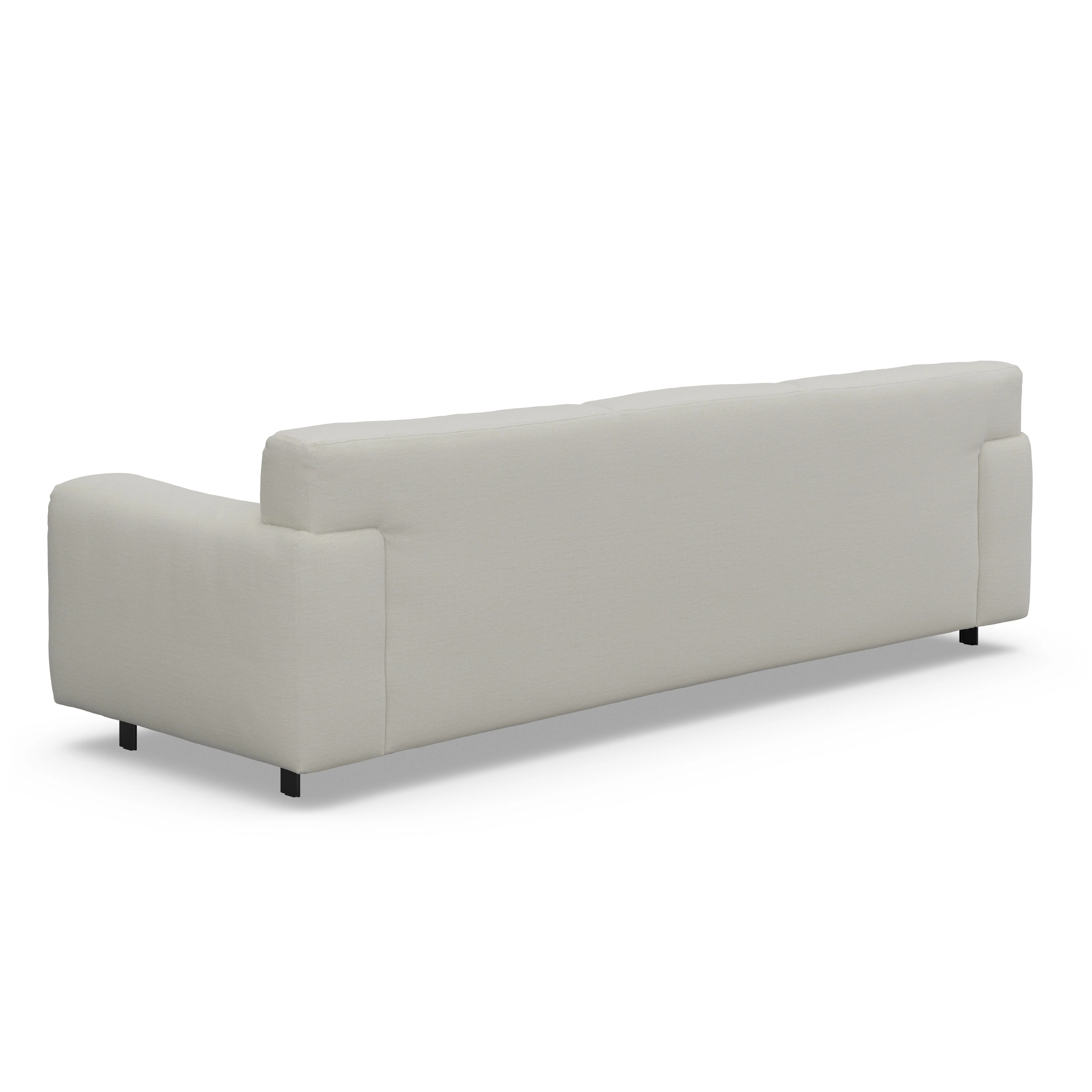 Freja Off White Textured 4 Seater Sofa - Image 4