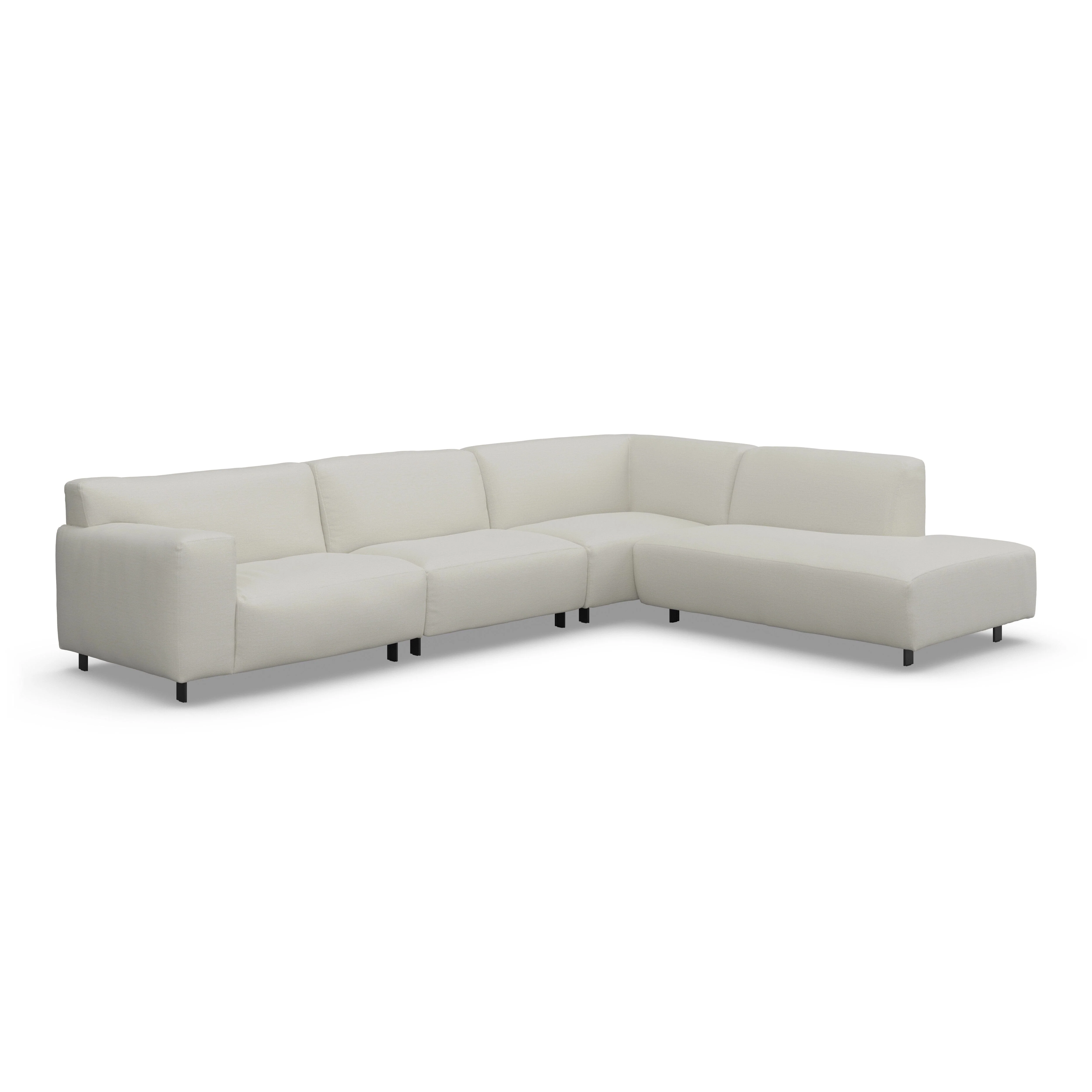 Freja Off White Textured Large Right Hand Facing Corner Sofa - Image 2