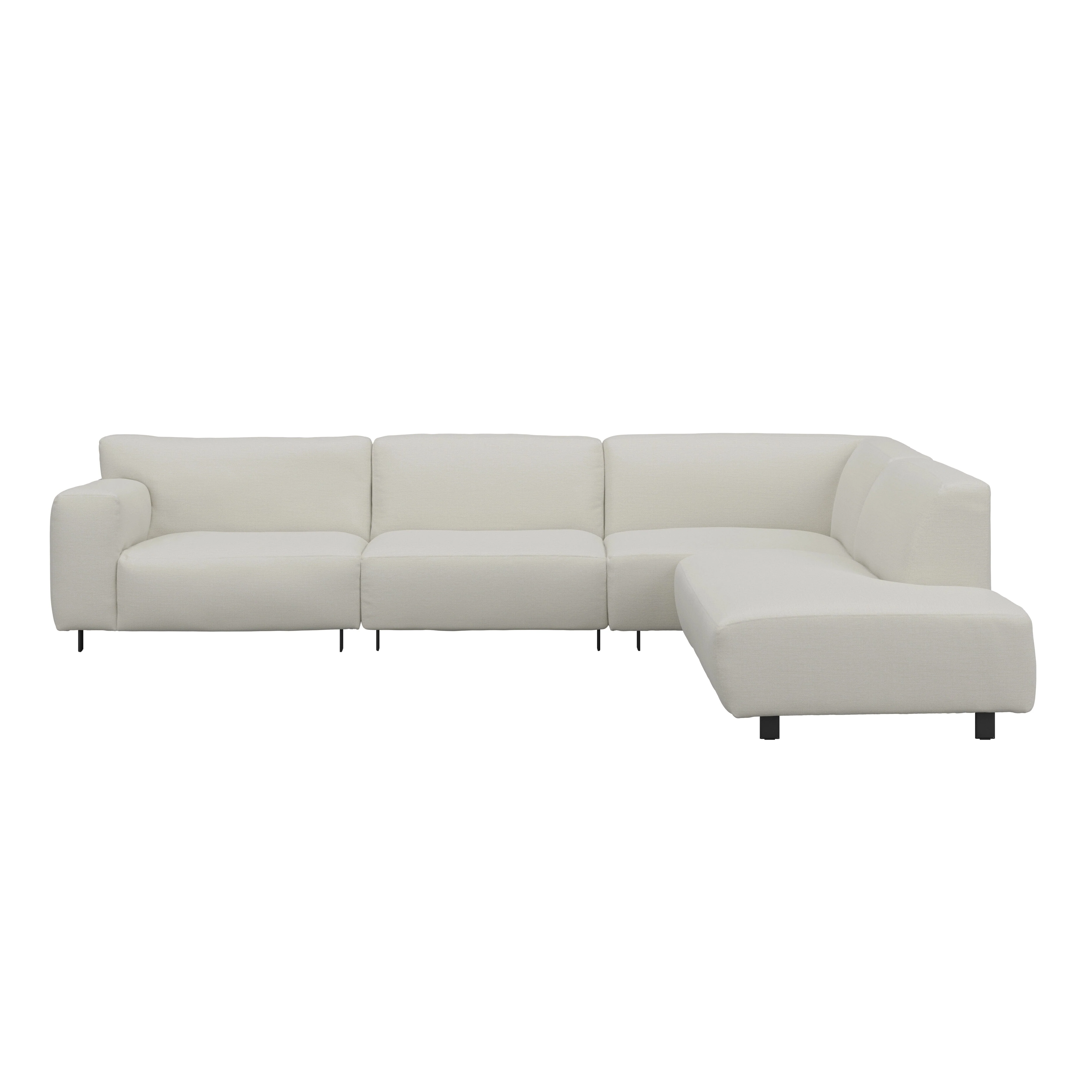Freja Off White Textured Large Right Hand Facing Corner Sofa - Image 3