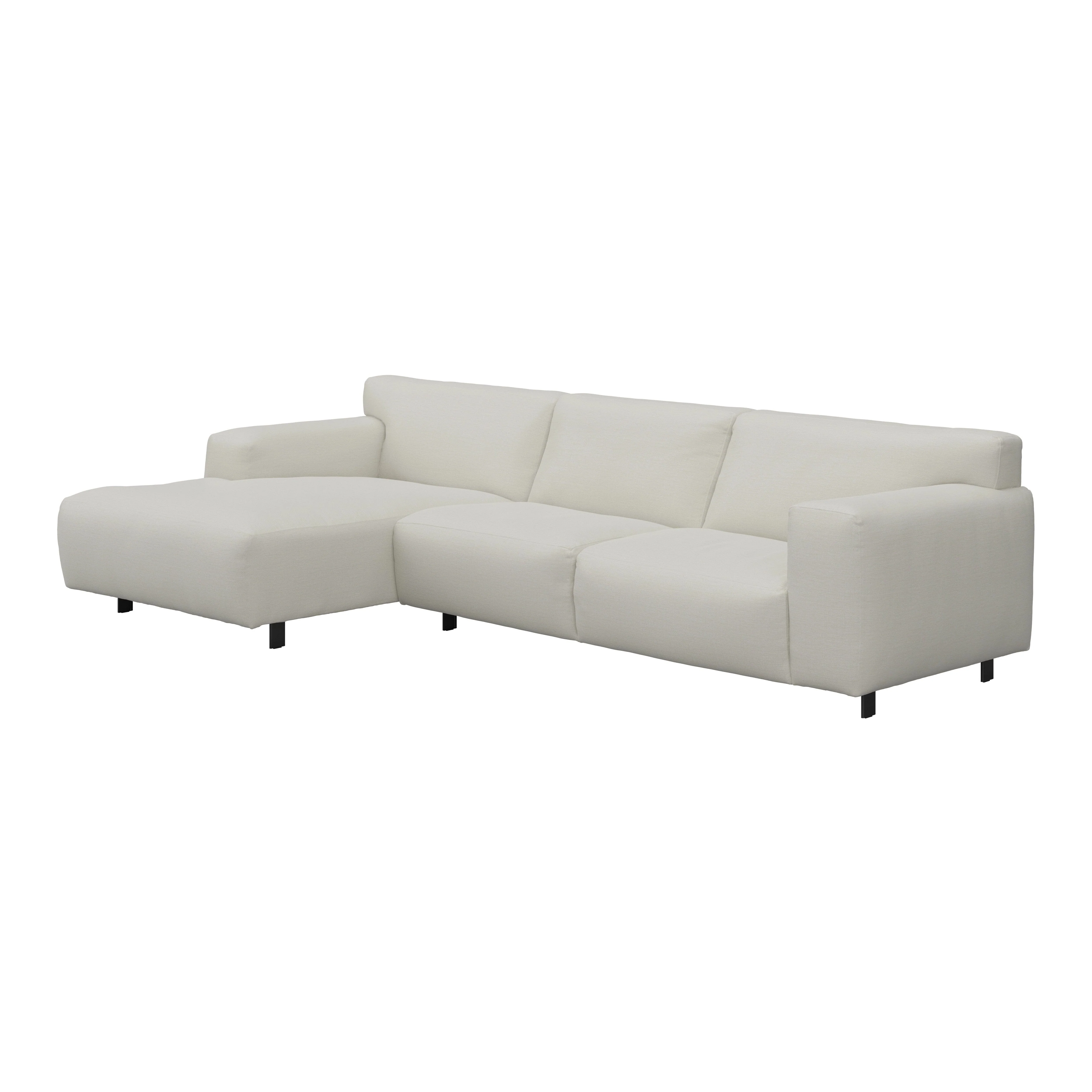 Freja Off White Textured Left Hand Facing Chaise End Sofa - Image 4