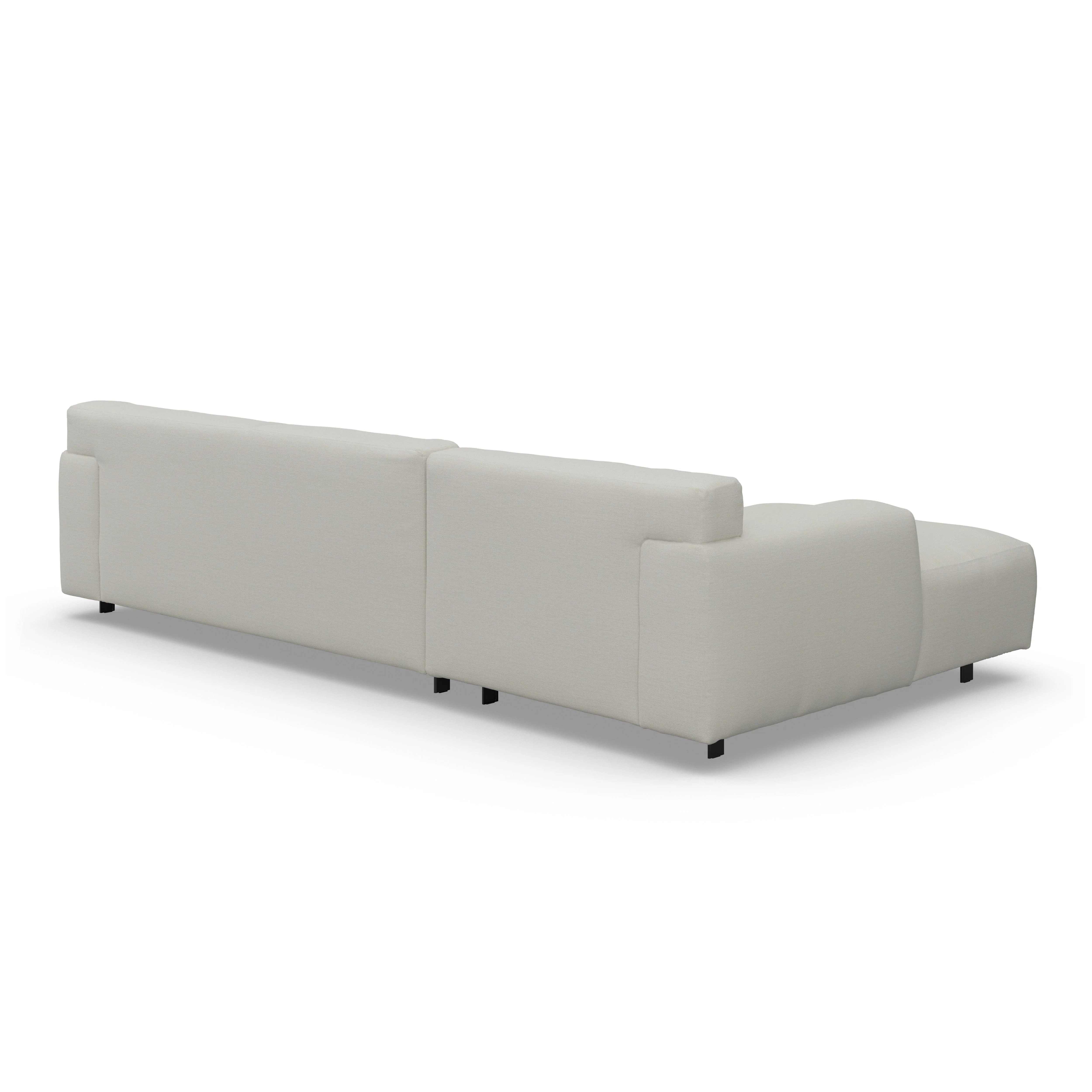 Freja Off White Textured Left Hand Facing Chaise End Sofa - Image 5