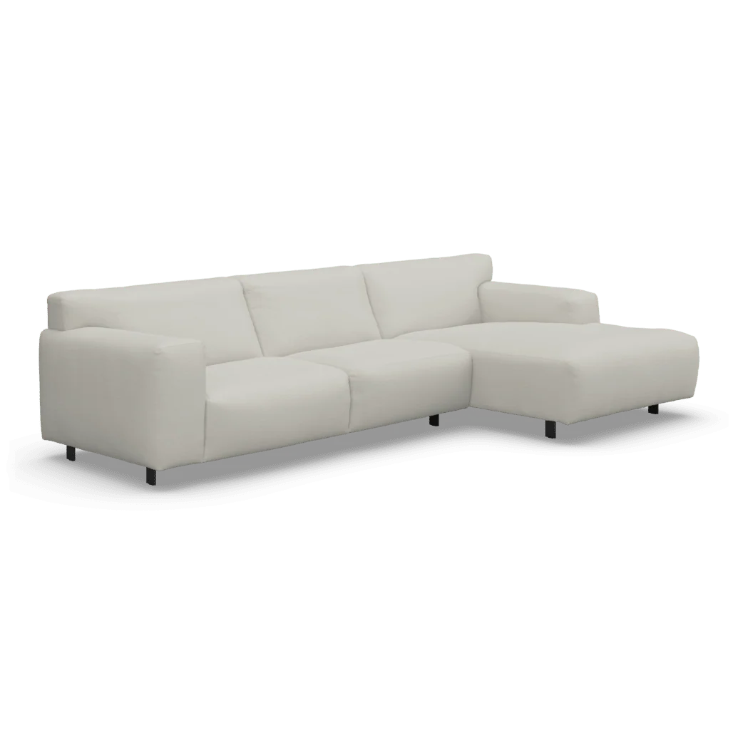 Freja Off White Textured Right Hand Facing Chaise End Sofa - Image 3