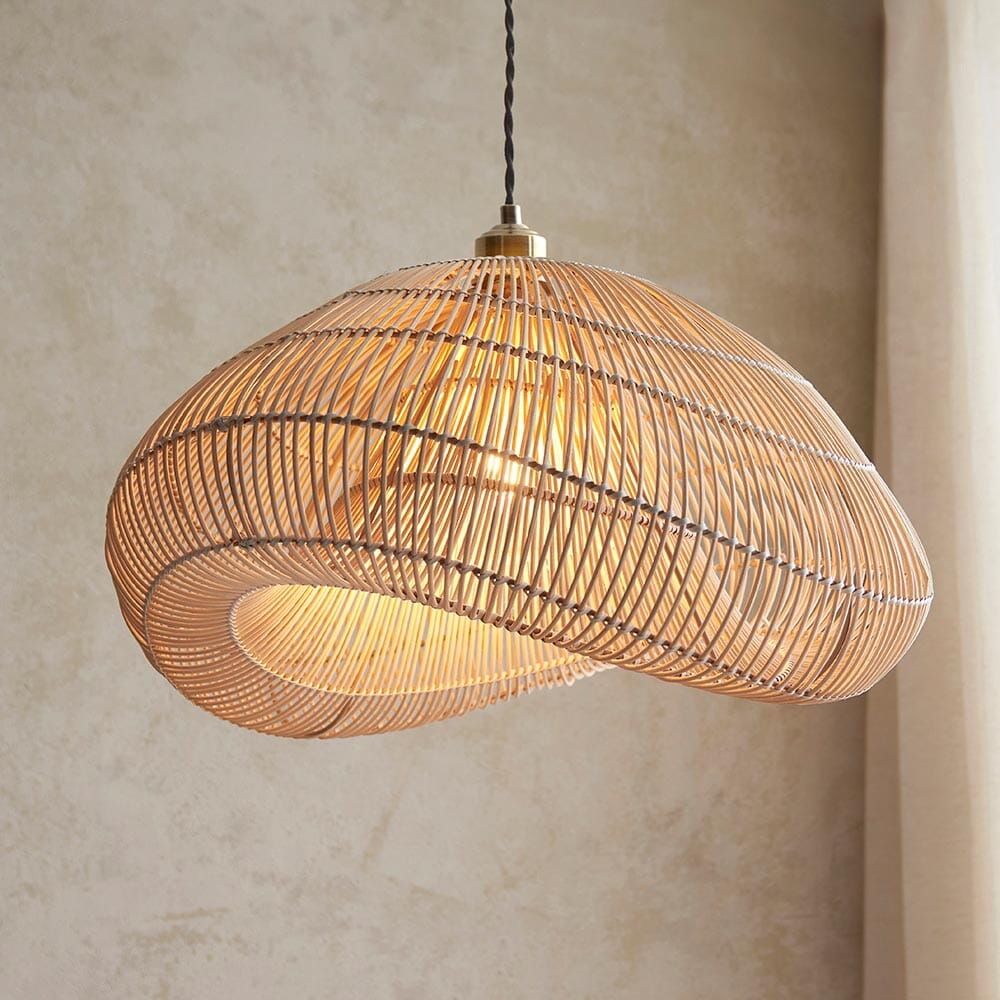 Freya Natural Woven Rattan Pendant Ceiling Light Shade