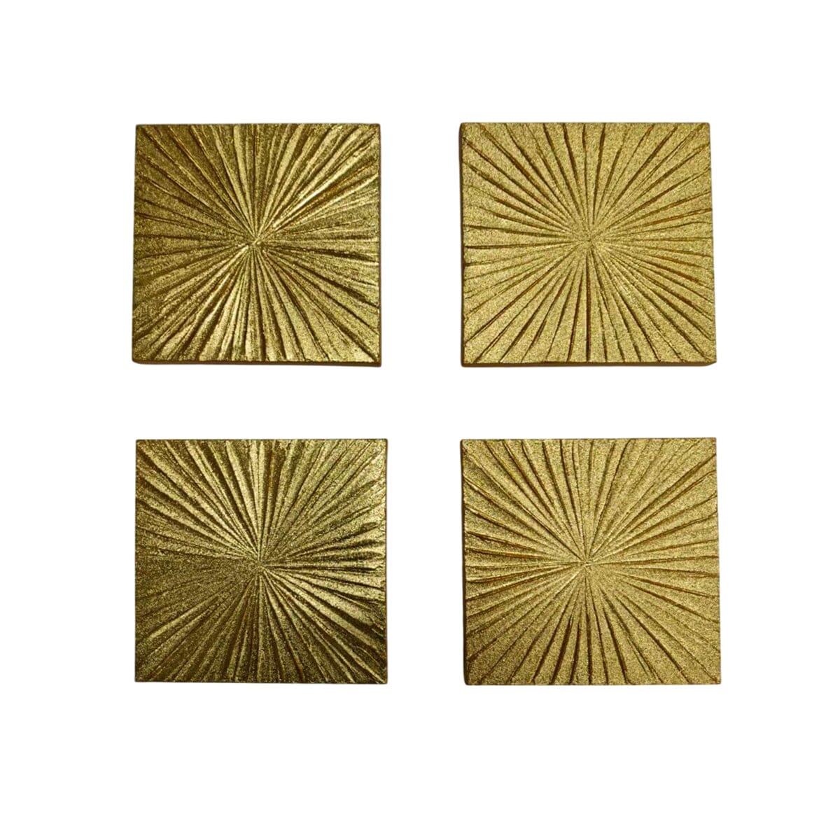 Gabriella Gold Textured Sunburst Wall Art - Set of 4 - Image 2