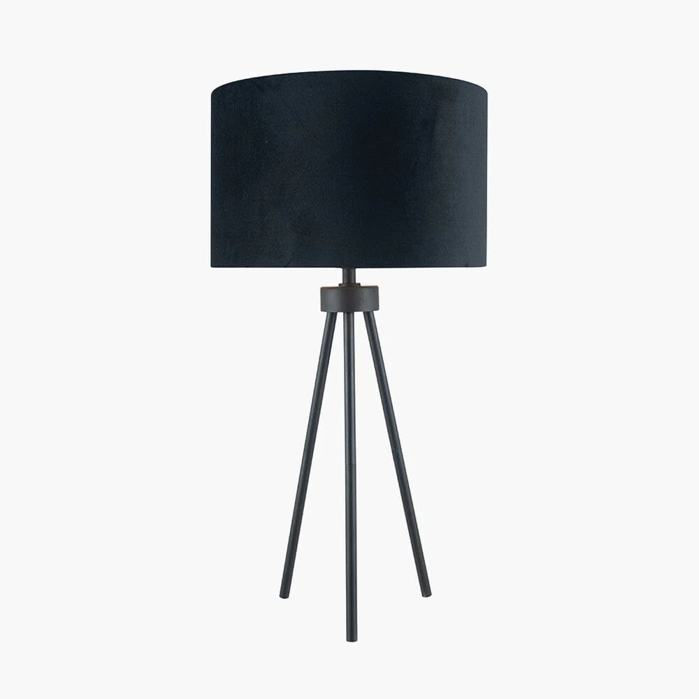 Gemini Matt Black Tripod Table Lamp - Image 2