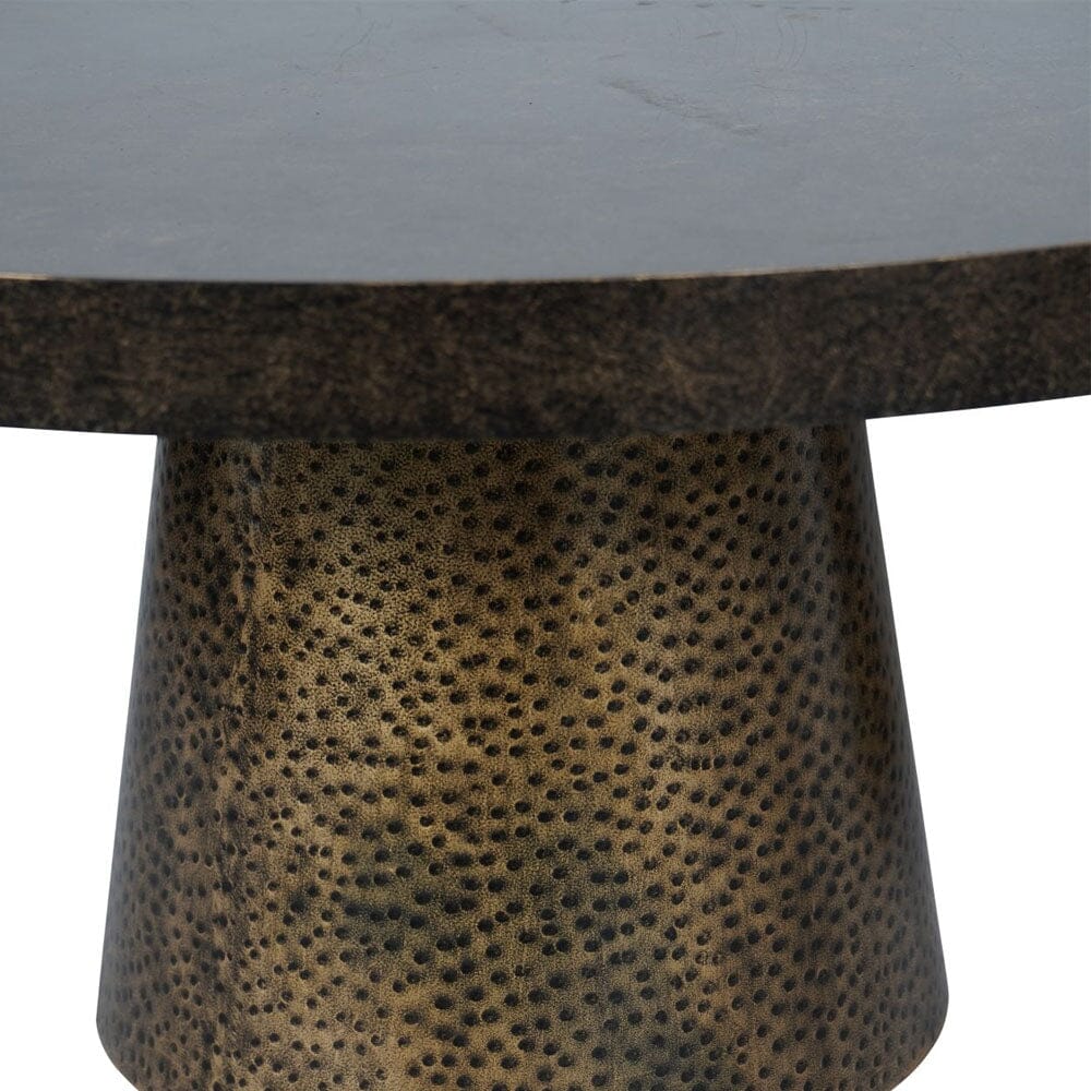 Genesis Antique Gold Hammered Coffee Tables - Set of 2 - Image 6