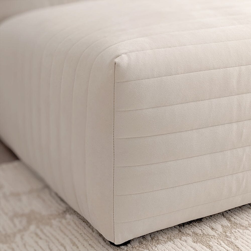 Geneva Cream Velvet Fluted Modular Sofa Range - Image 8