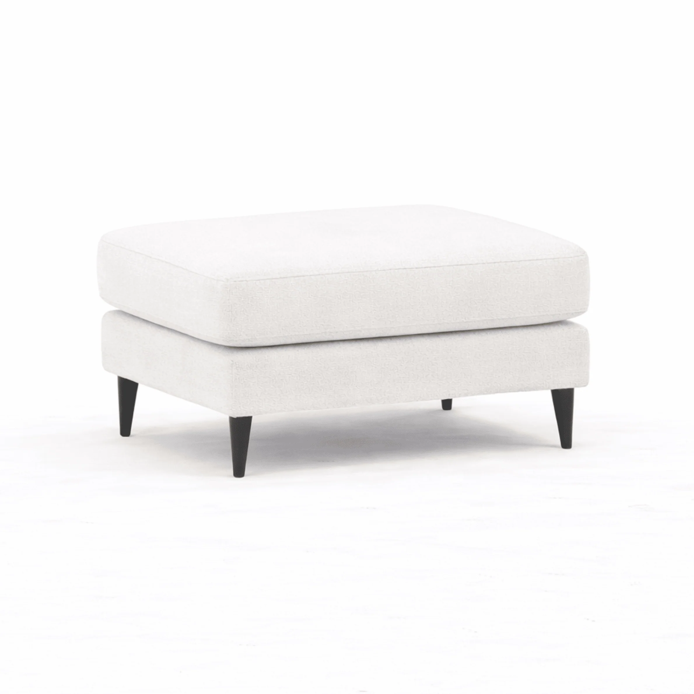 Genevieve Cream Velvet Chair Footstool - Image 2