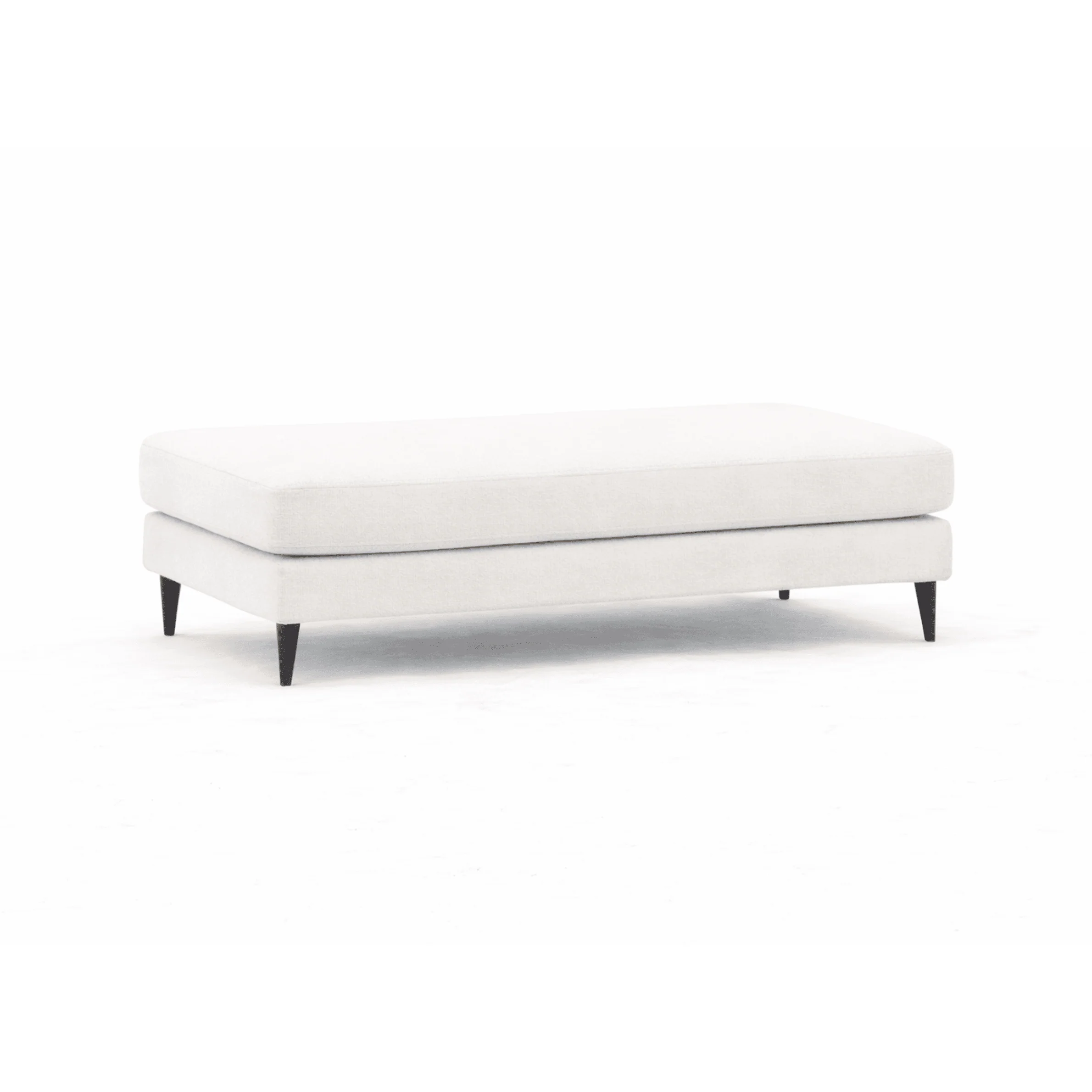 Genevieve Cream Velvet Large Footstool - Image 2
