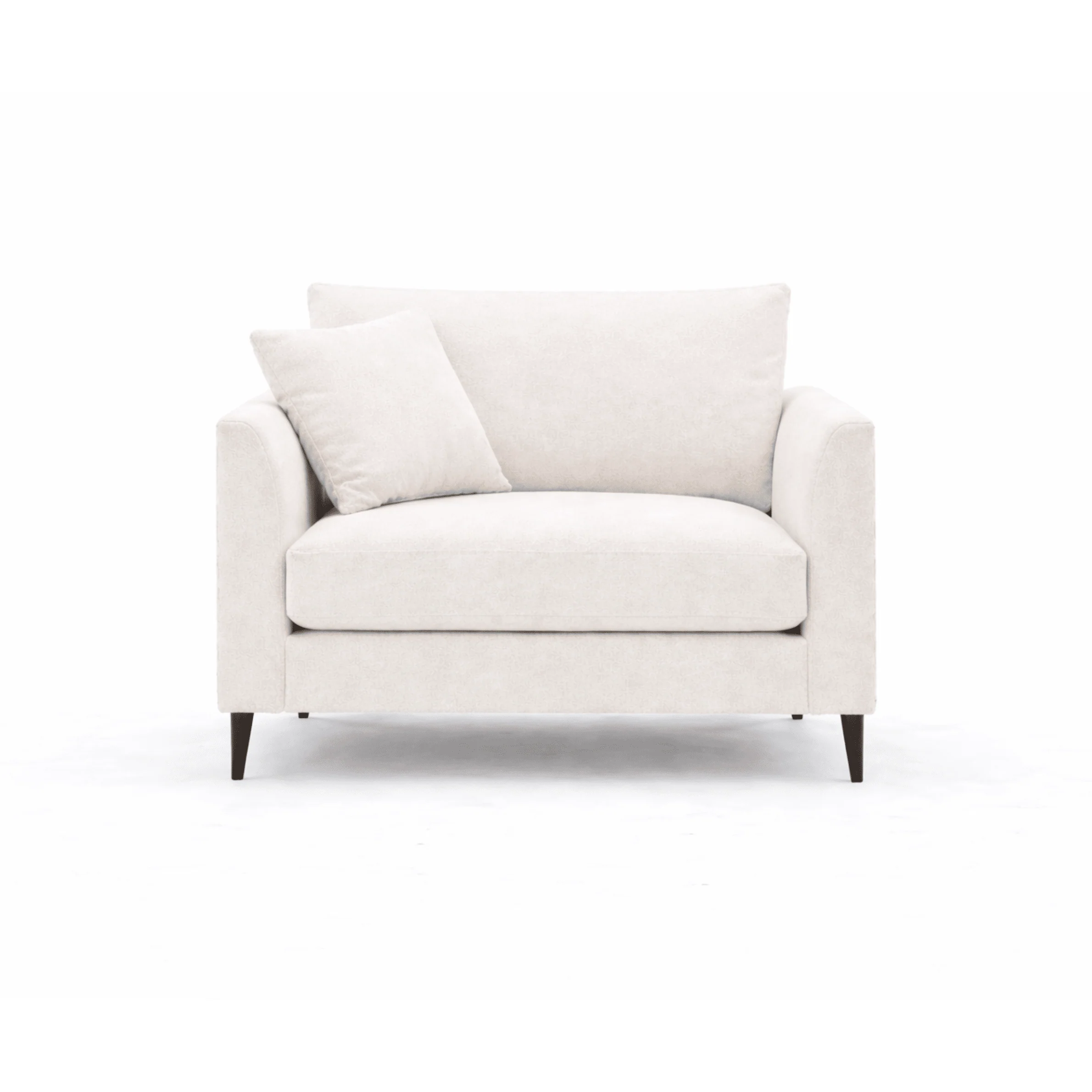 Genevieve Cream Velvet Love Seat - Image 2