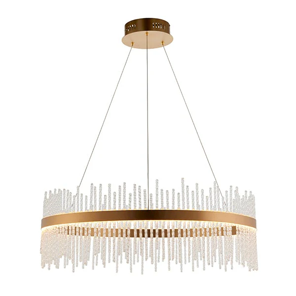Gigi Glass Rod Gold Pendant Ceiling Light - Image 4