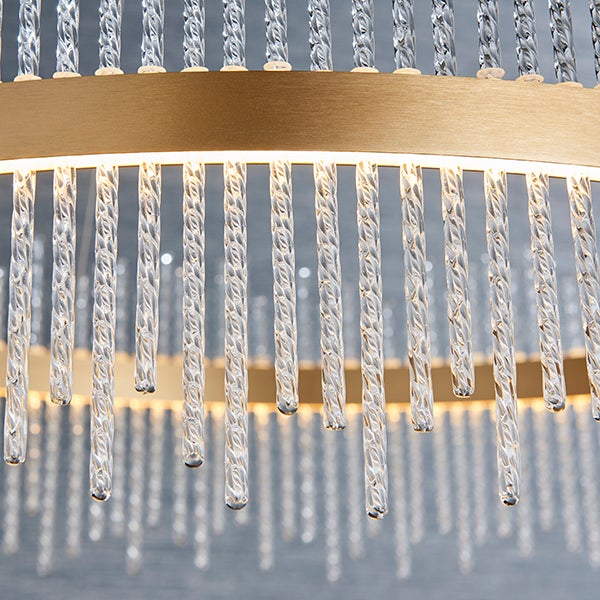 Gigi Glass Rod Gold Pendant Ceiling Light - Image 6