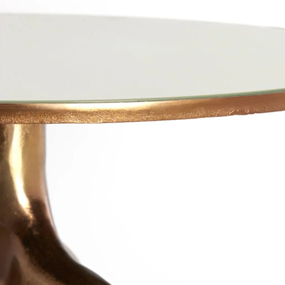 Ginza Gold & Cream Round Coffee Table - Image 3