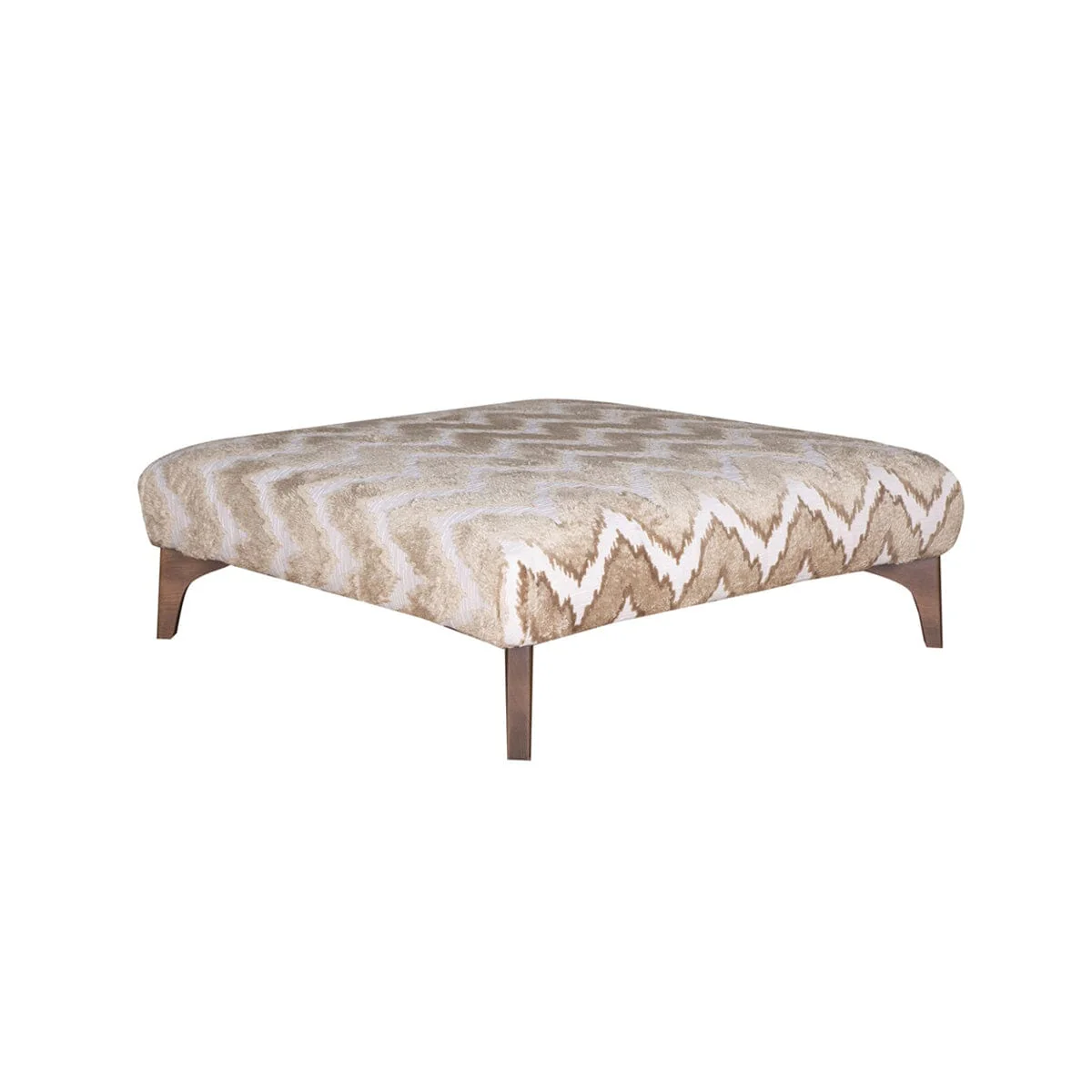 Gisele Mink Textured Chenille Pillowback Sofa Range with Walnut Legs - Image 3