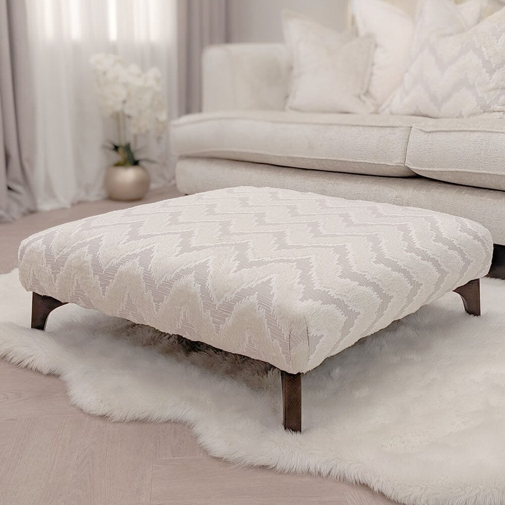 Gisele Oyster & Taupe Textured Chenille Pillowback Sofa Range with Walnut Legs - Image 6