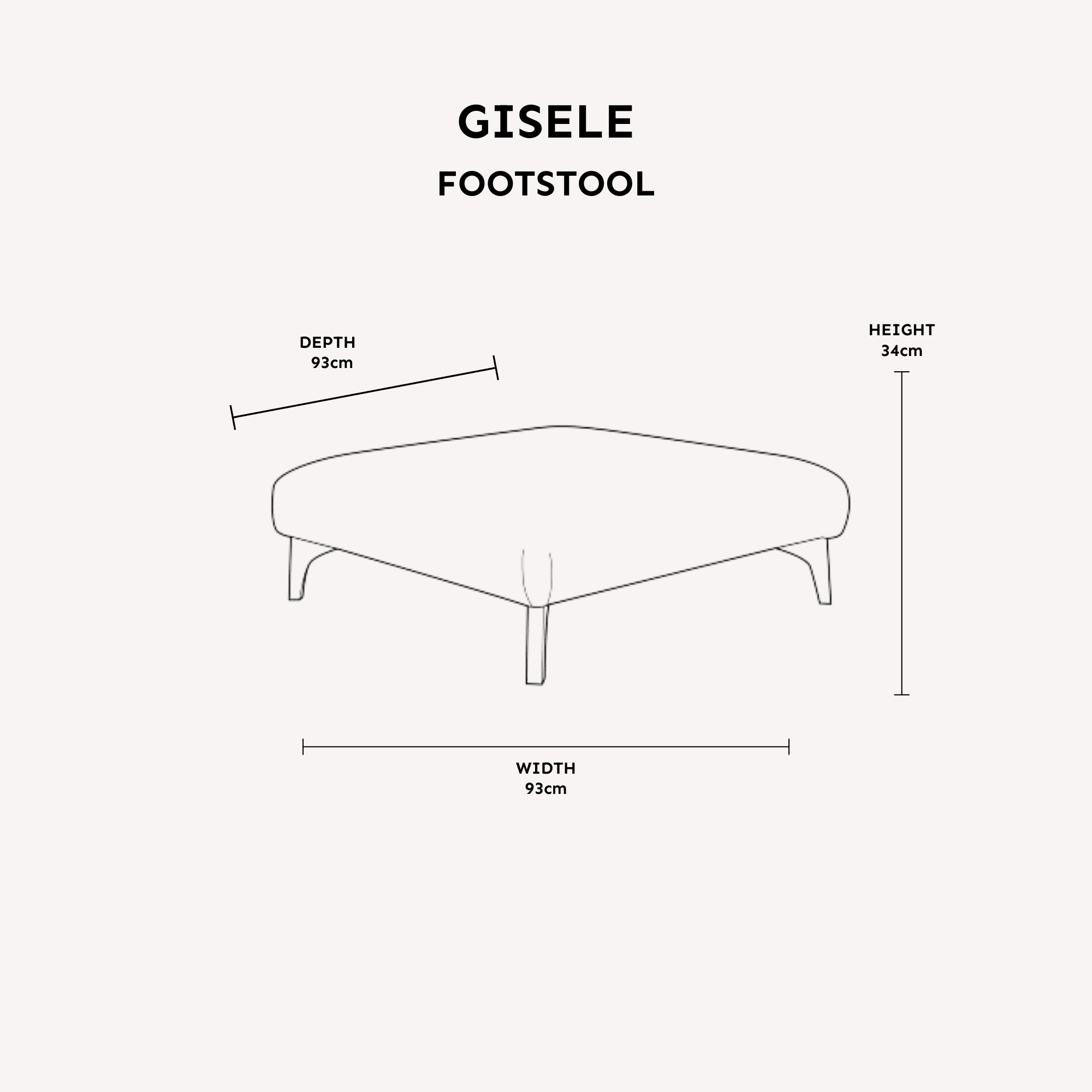 Gisele Oyster & Taupe Textured Chenille Sofa Range with Walnut Legs - Image 6