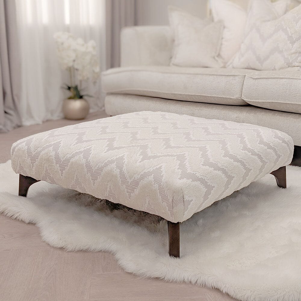 Gisele Oyster Textured Chenille, Pillowback Sofa Range With Walnut Legs - Image 5