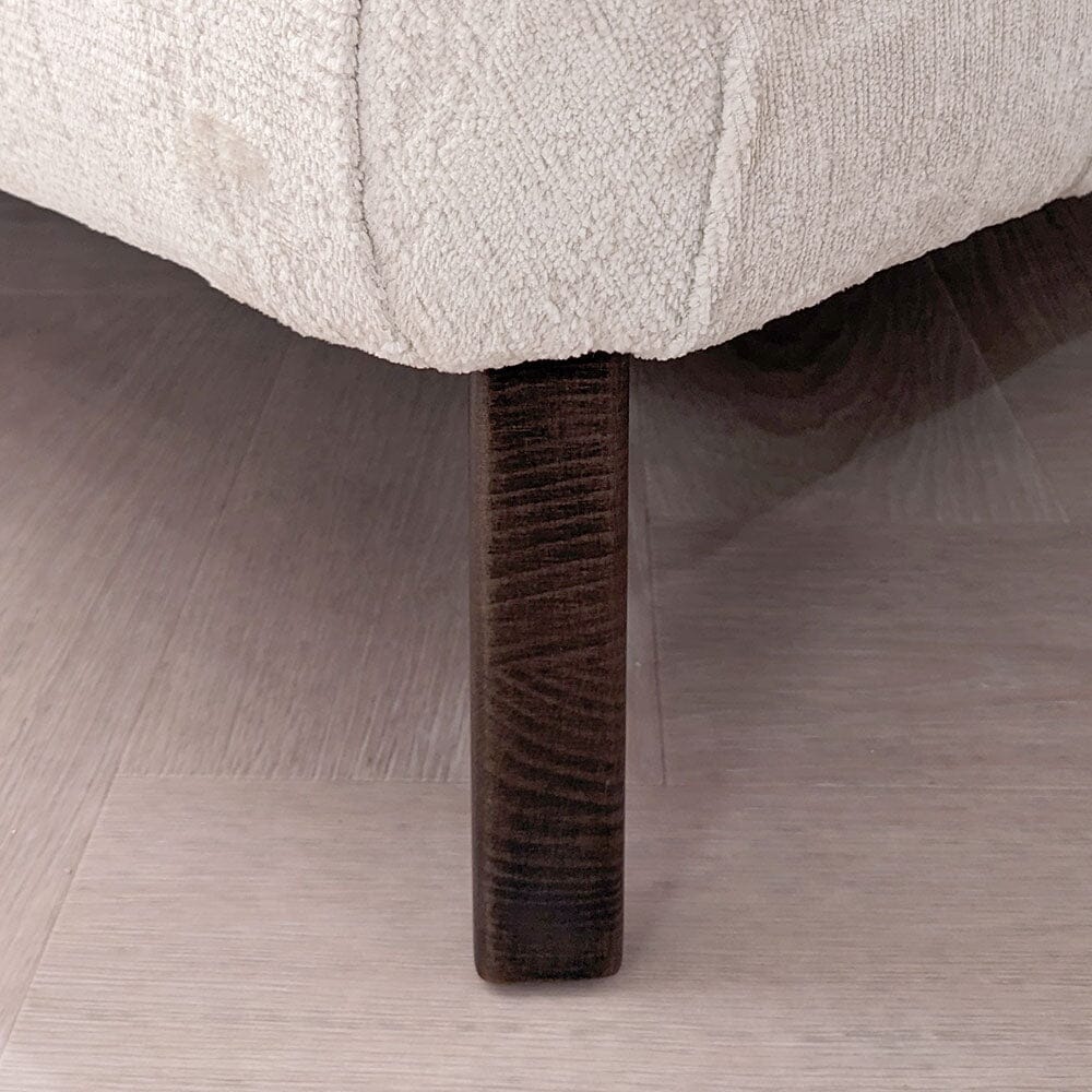 Gisele Oyster Textured Chenille, Pillowback Sofa Range With Walnut Legs - Image 6