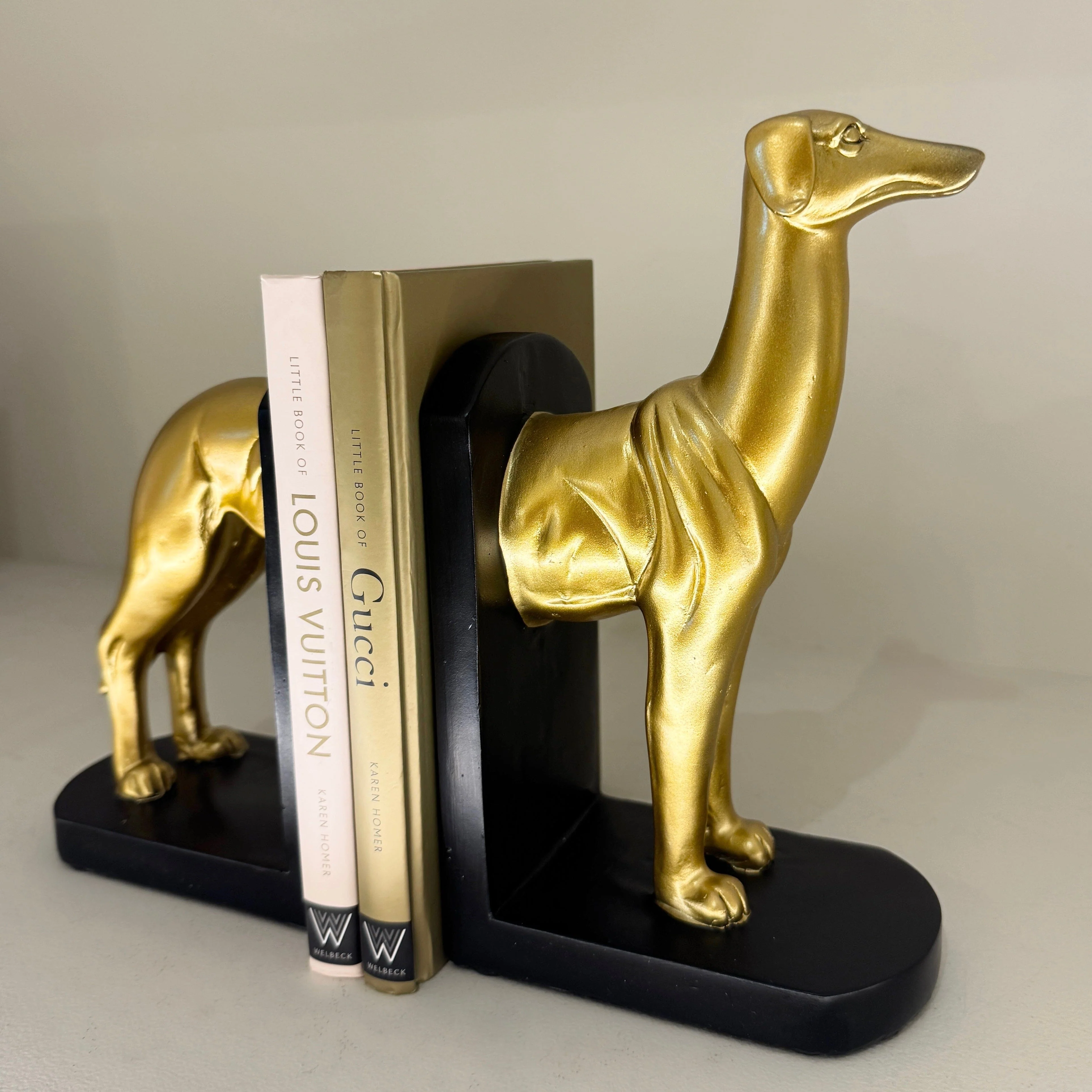 Gold & Black Greyhound Decorative Bookends - Image 2