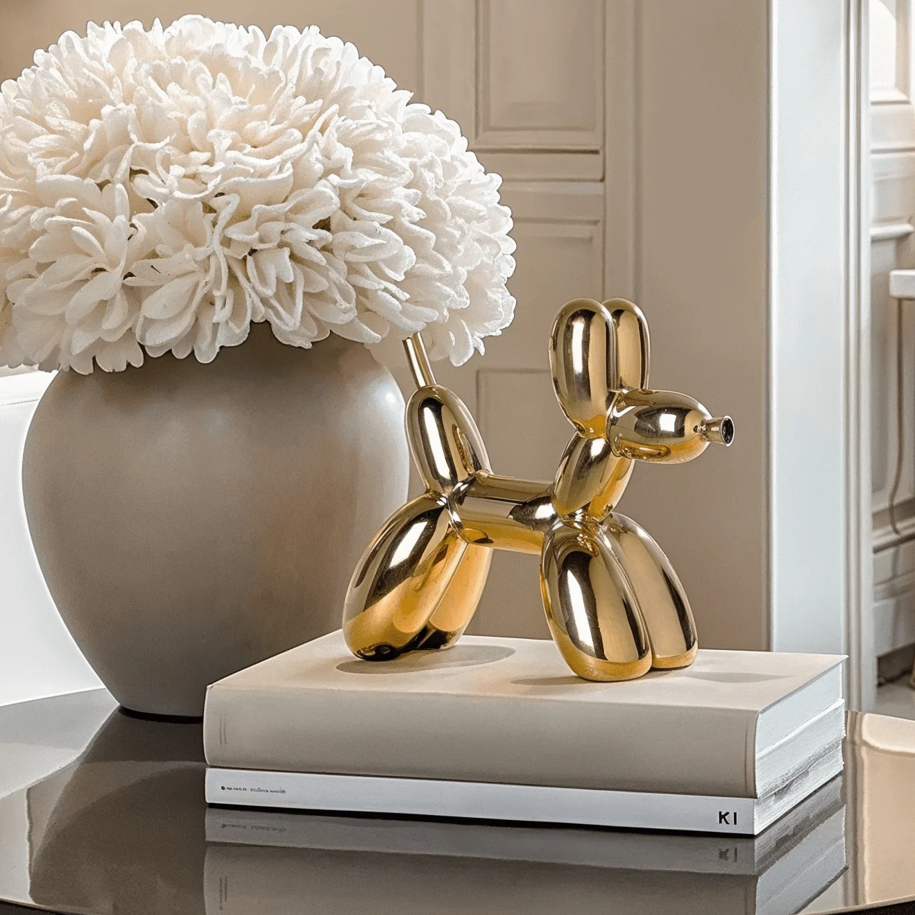 Gold Decorative Balloon Dog Ornament
