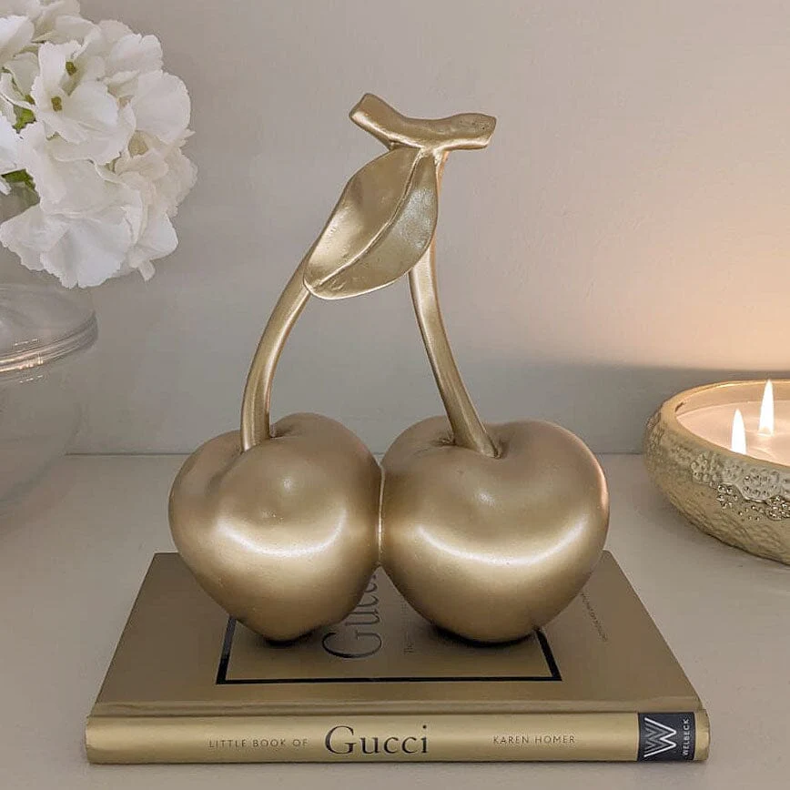 Gold Decorative Cherry Ornament - Image 2