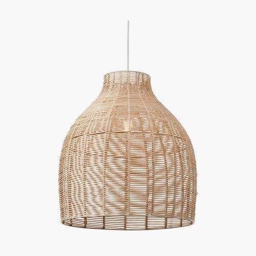 Grace Natural Rattan Cloche Pendant Ceiling Light - Image 2