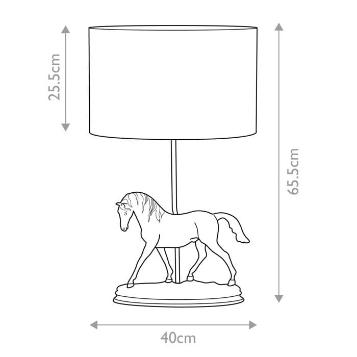 Greenwich Bronze Horse Decorative Table Lamp with Oval Shade - Image 6