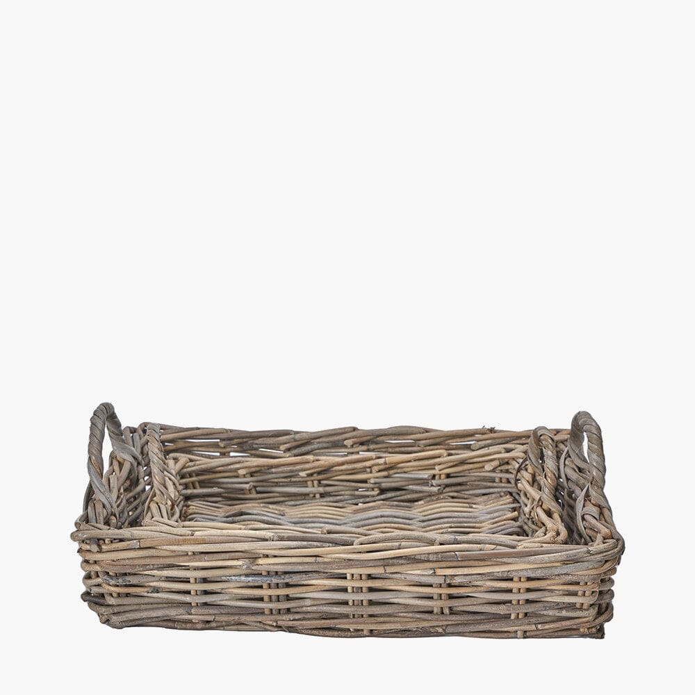 Hagu Natural Wicker Trays - Set of 2 - Image 3