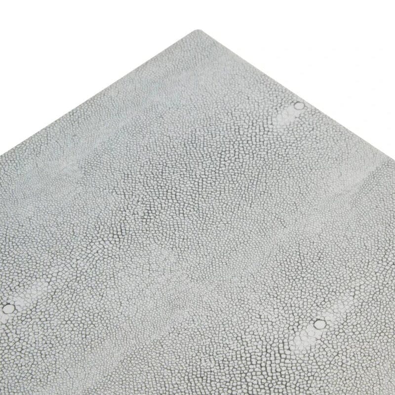 Halston Grey Shagreen Geometric Side Table - Image 5