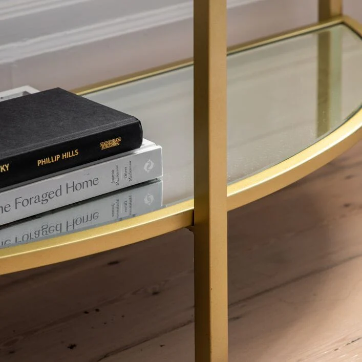 Hamilton Champagne Metal Console Table - Image 2