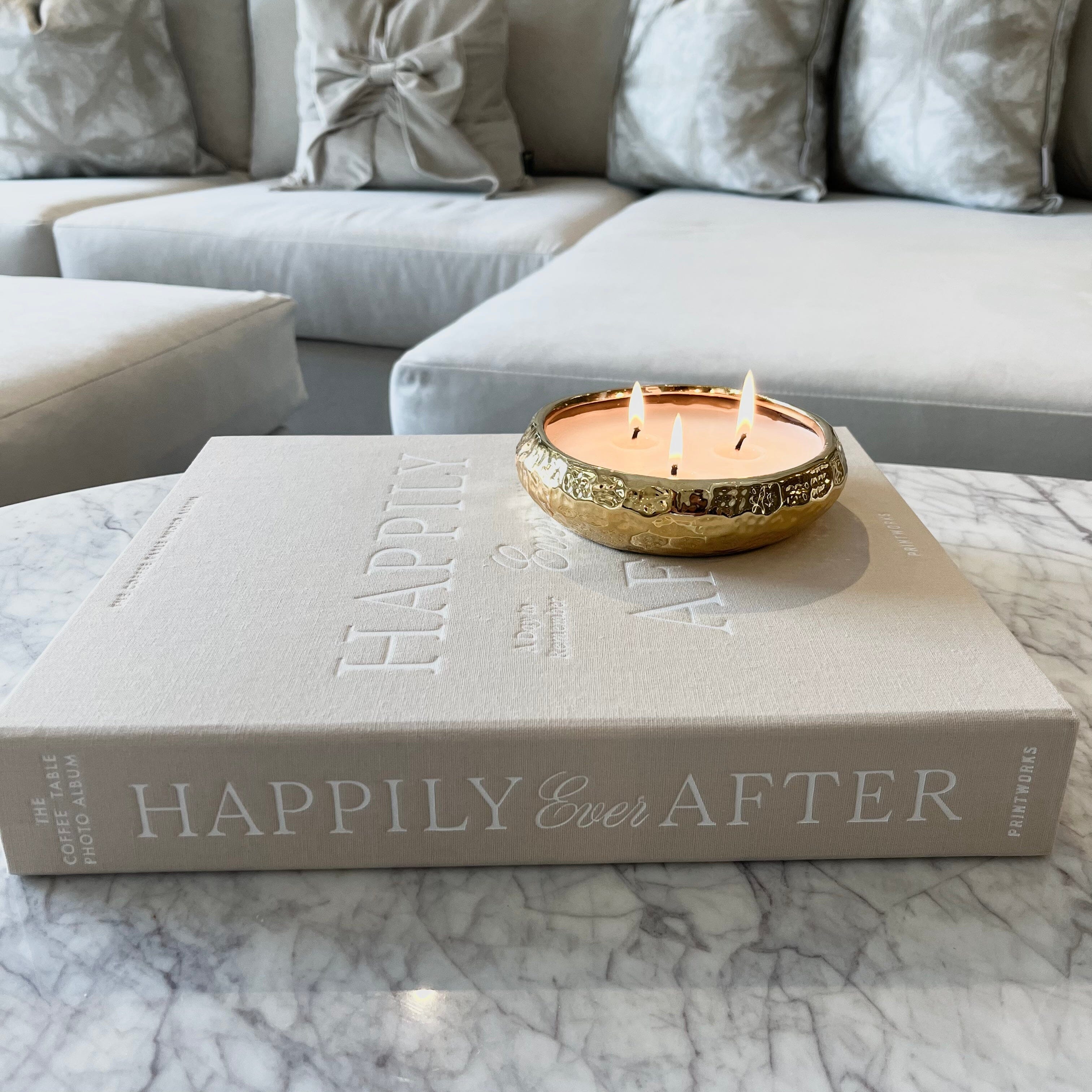 'Happily Ever After' Beige & White Luxury Photo Album - Image 3