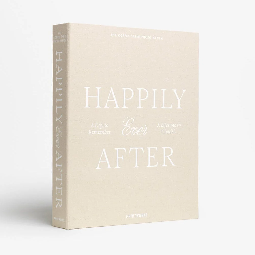 'Happily Ever After' Beige & White Luxury Photo Album - Image 5