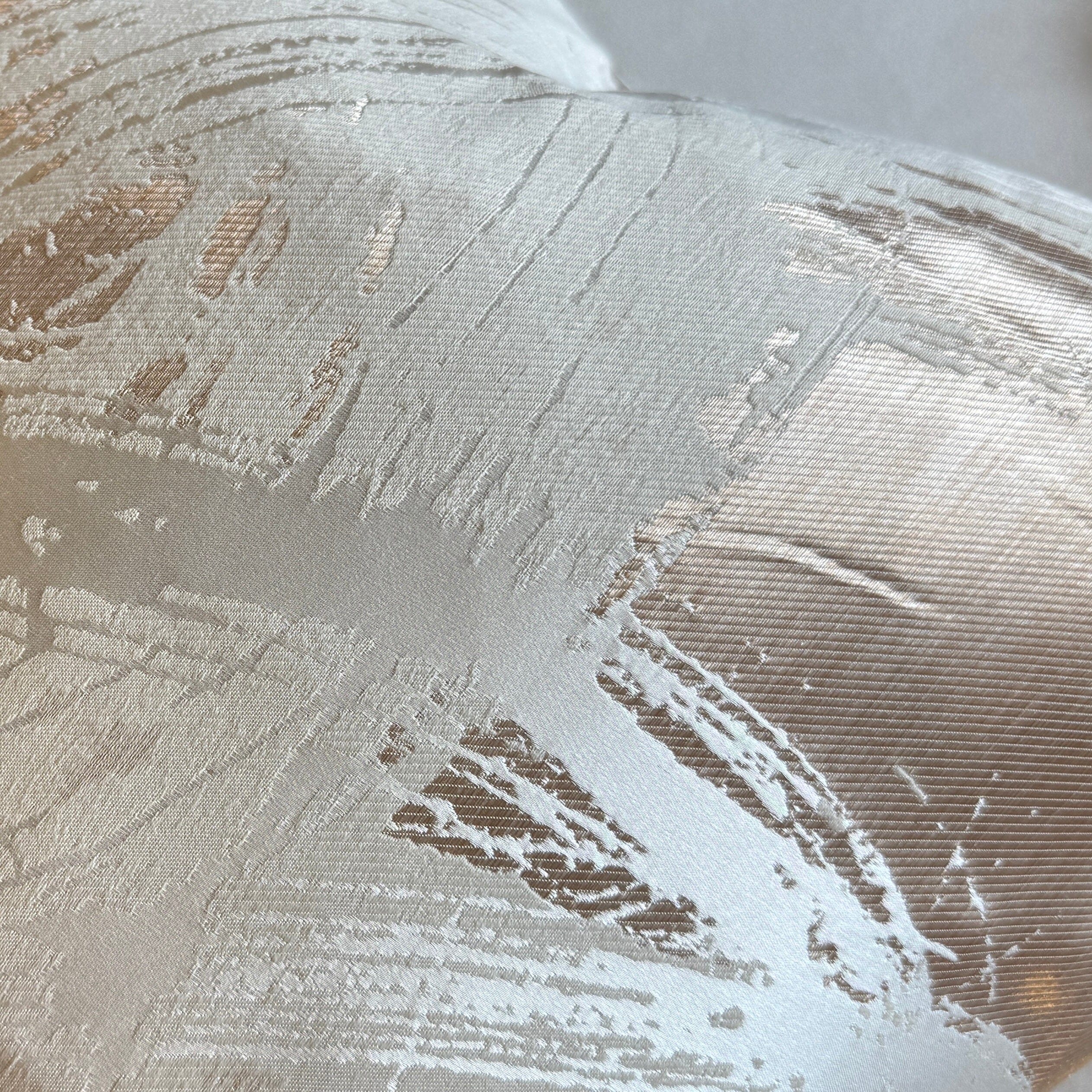Harlow Cream & Gold Metallic Abstract Cushion - 50x50cm - Image 2