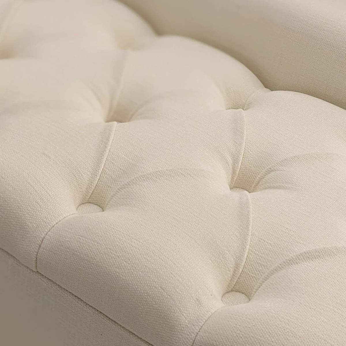 Harper Luxury Ivory Textured Ottoman Box - Image 4