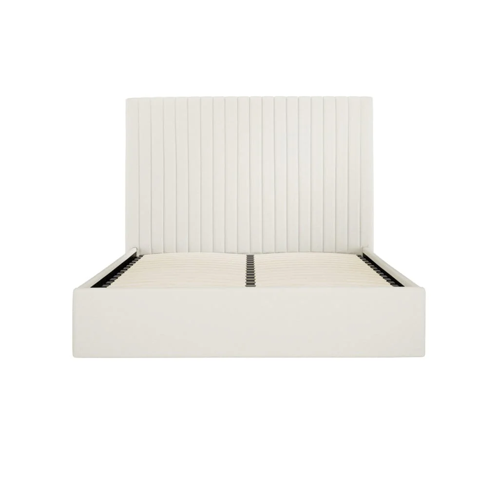 Harriet Ecru Textured Channelled Ottoman Bed - Image 2
