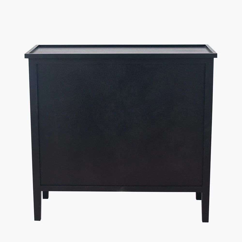 Henrik Black 4 Drawer Chest with Gold Handles - Image 4