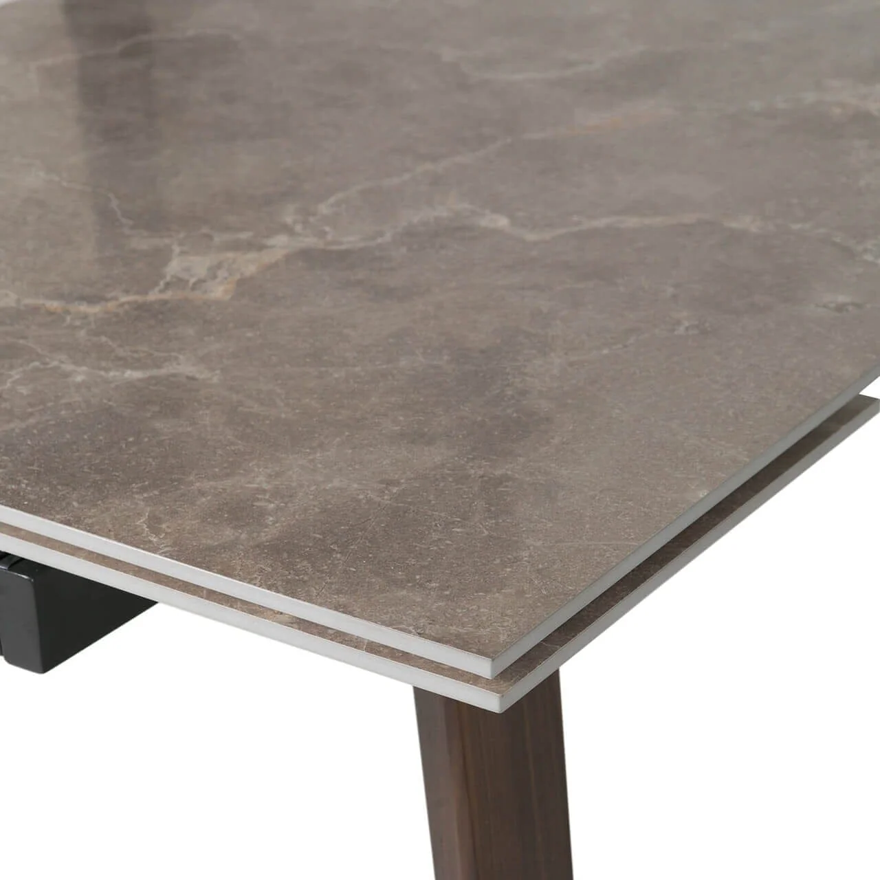 Hielle Extendable Marble Dining with Walnut Legs - Image 5