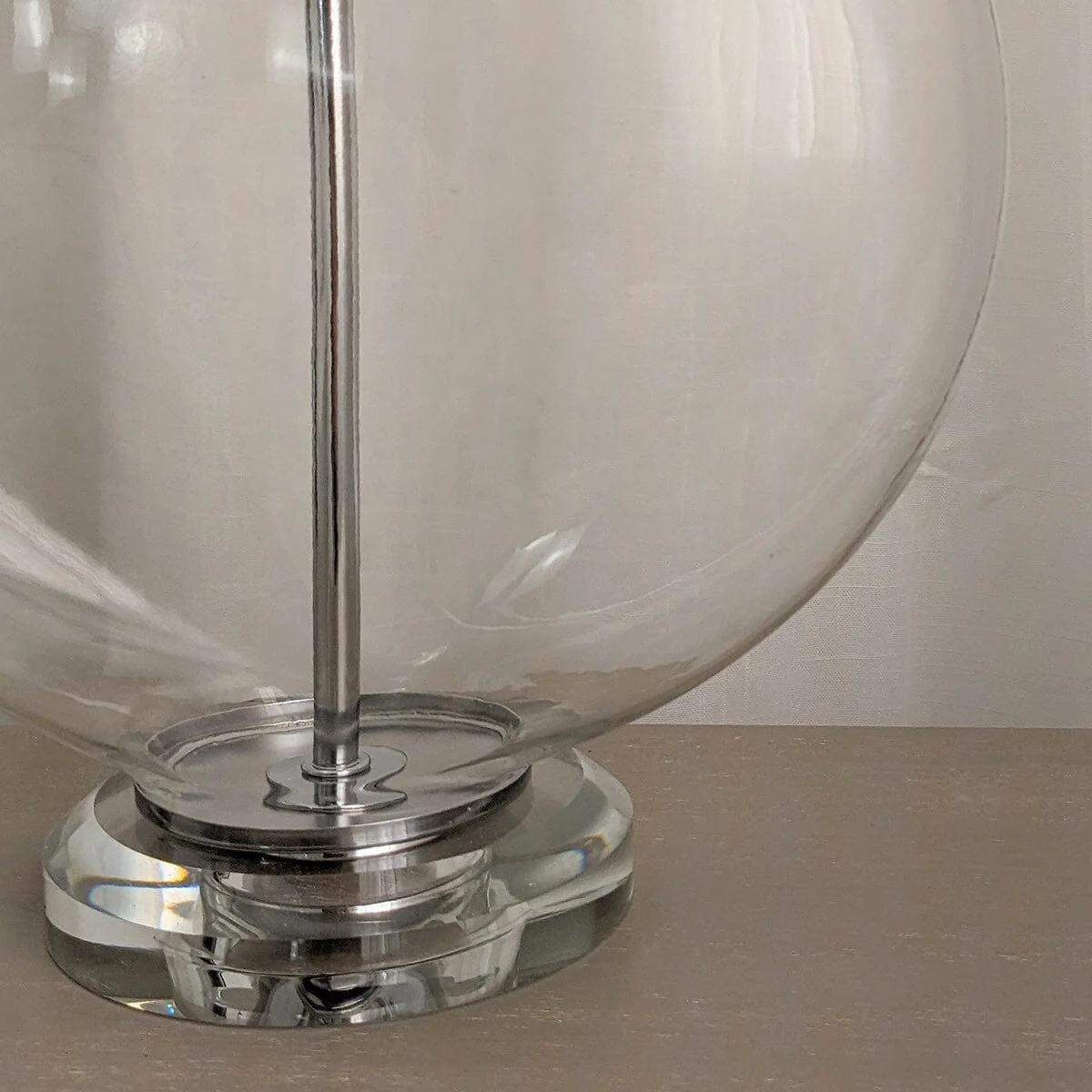 Hiero Glass & Silver Table Lamp - Image 3