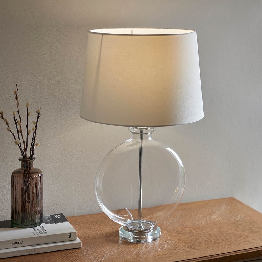 Hiero Glass & Silver Table Lamp - Image 4