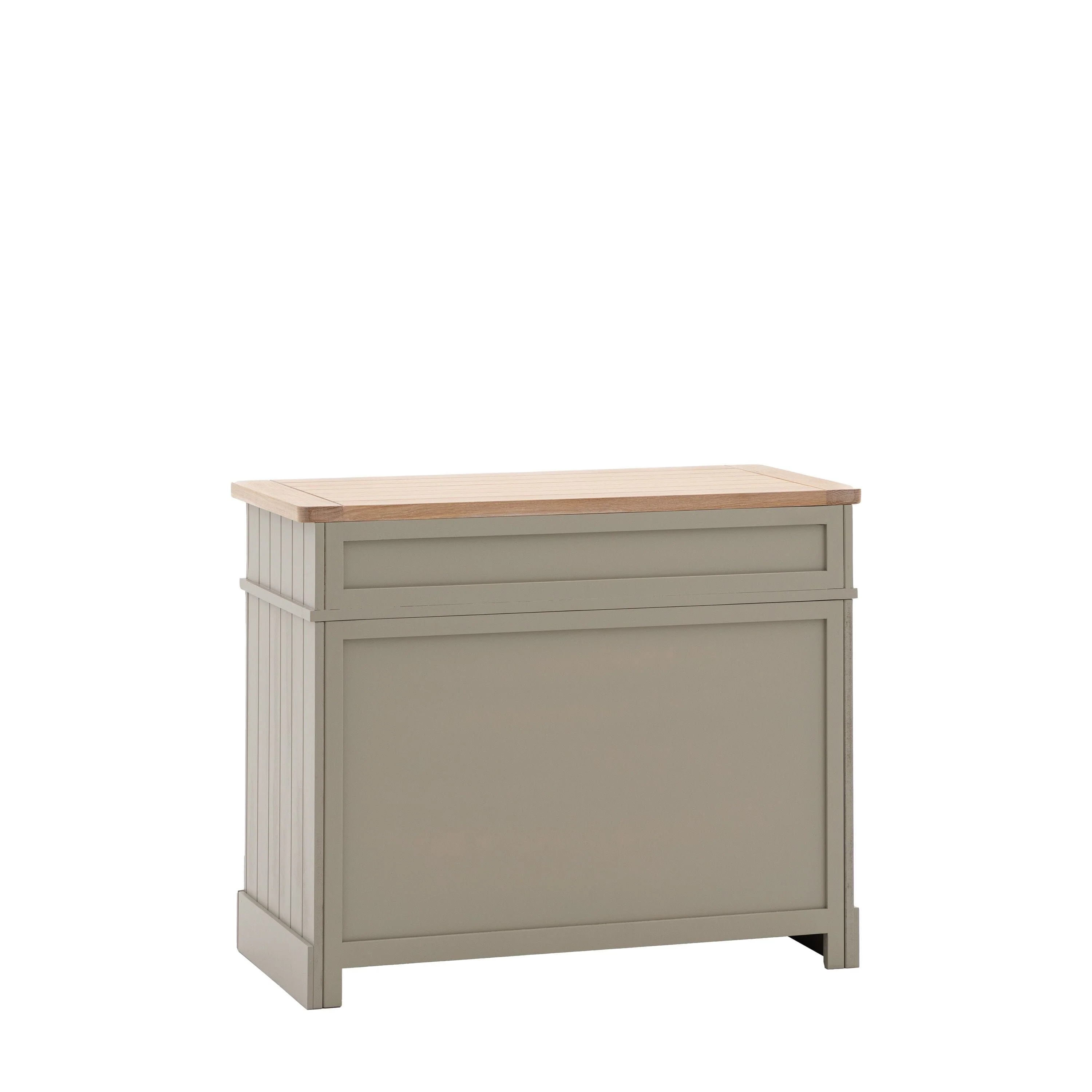 Highclere Sage Green Painted 2 Door Sideboard with Oak Top - Image 3