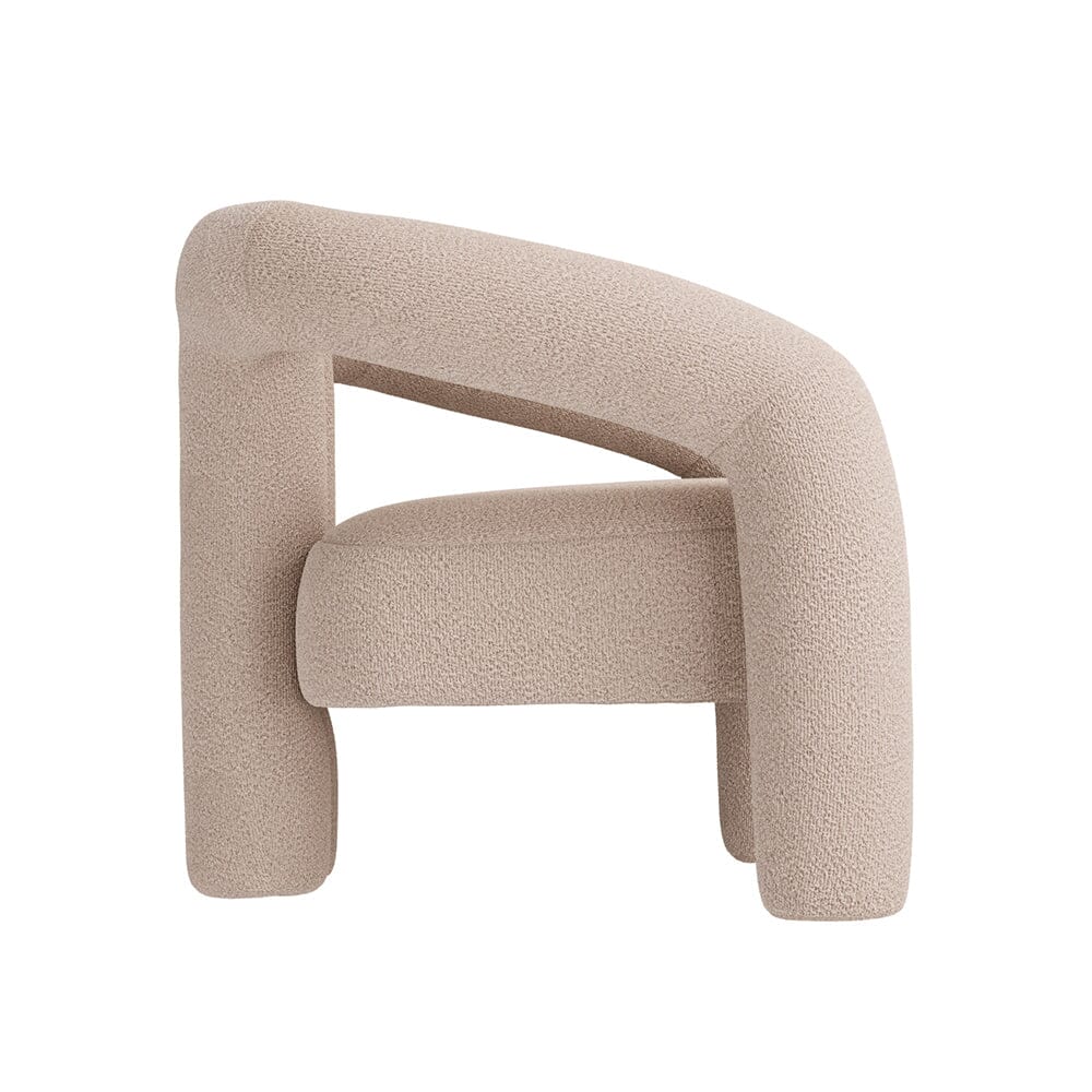 Houston Cream Curved Accent Chair - Image 3