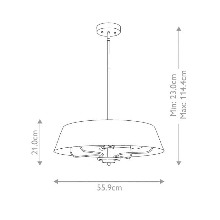 Ianthe Gold 4 Light Ceiling Light with Gold Shade - Image 4