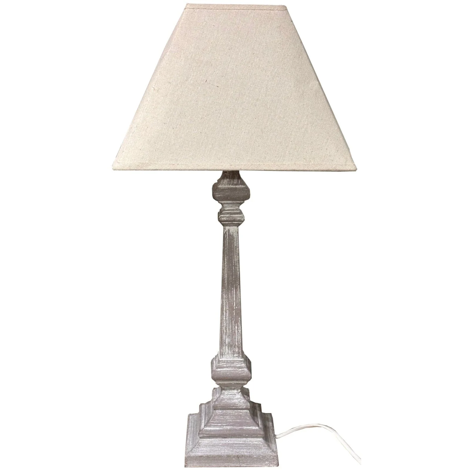 In Stock - Alnwick Wooden Table Lamp with Neutral Shade - Image 2
