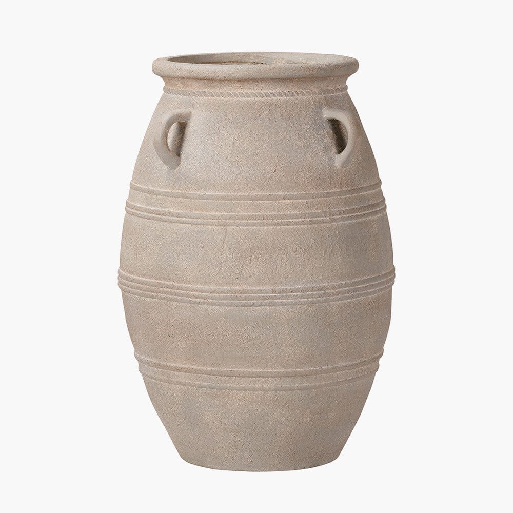 In Stock - Brianna Large Grey Wash Decorative Vase with Handles - Image 6