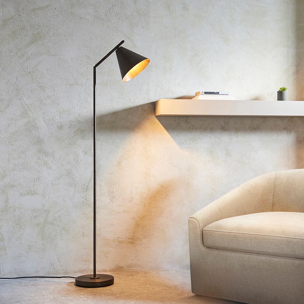 In Stock - Devonte Bronze Task Floor Lamp