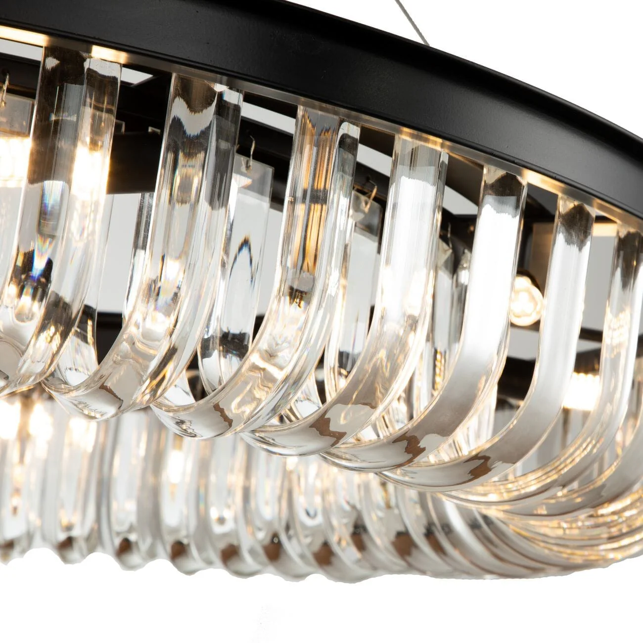 In Stock - Lenora Luxury Black Halo Pendant Chandelier - Image 4