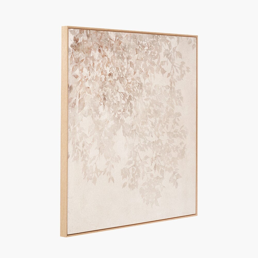 In Stock - Nadine White & Natural Floral Framed Canvas Wall Art - Image 3
