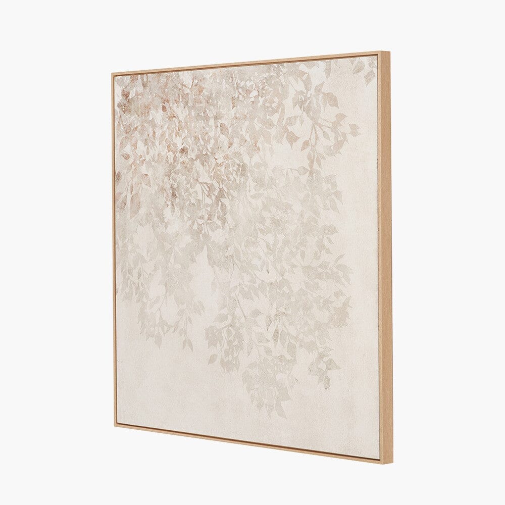 In Stock - Nadine White & Natural Floral Framed Canvas Wall Art - Image 4
