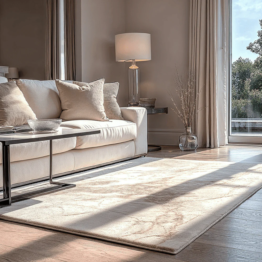 In Stock - Terrena  Beige & Cream Abstract Rug- 120 x 170cm