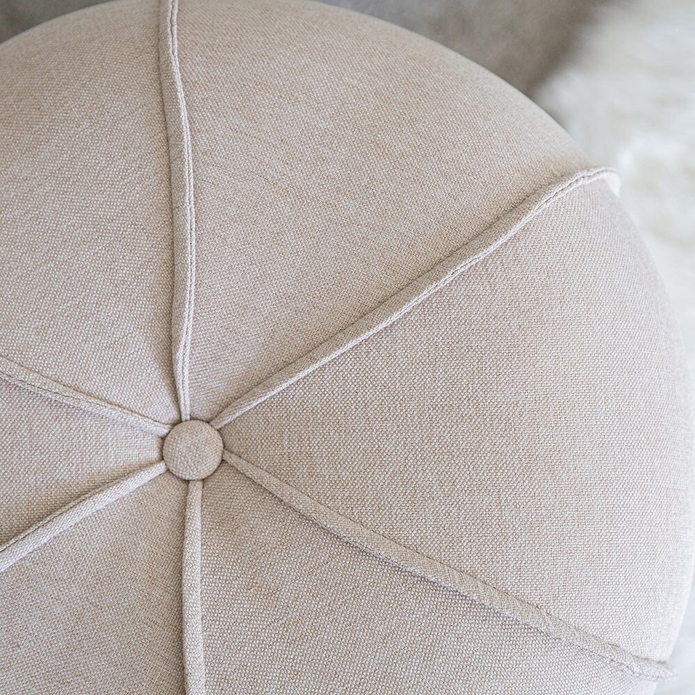 Iris Oatmeal Exposed Seam Stool - Image 2